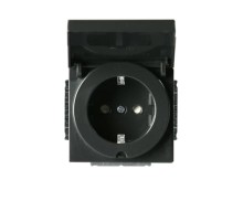 Розетка Shuko 16А 230В IP21/44 с крышкой, Impressivo, антрацит  20EUCK-81   2TKA00000436  ABB