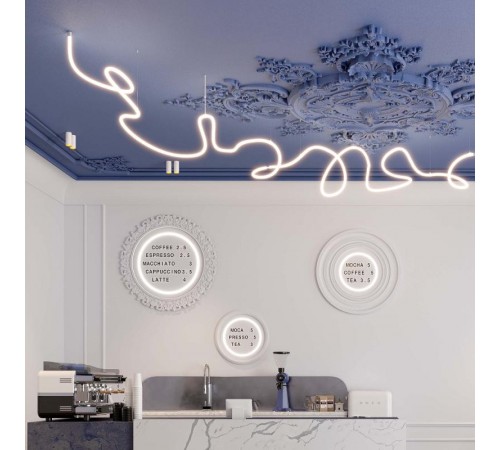 Светодиодная лента герметичная MOONLIGHT-TOP-A336-D25mm 24V Warm2300 360deg (14.4 W/m, IP65, 2835, 5m, wire x1) (Arlight, Вывод кабеля прямой)  03874