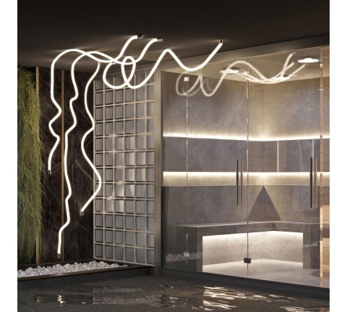 Светодиодная лента герметичная MOONLIGHT-TOP-A336-D25mm 24V Warm2300 360deg (14.4 W/m, IP65, 2835, 5m, wire x1) (Arlight, Вывод кабеля прямой)  03874