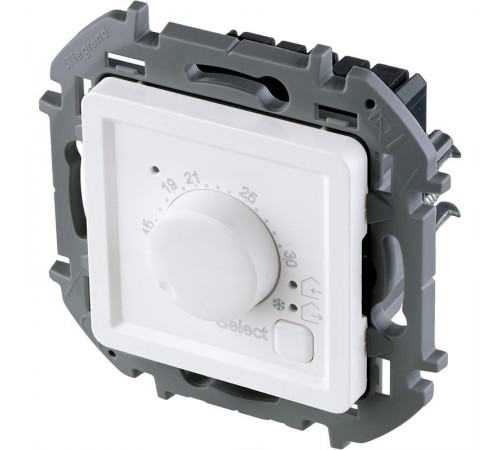 Inspiria Белый Термостат для тёплых полов с внешним датчиком без рамки  673810  Legrand