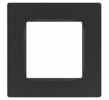 Рамка для розеток и выключателей  Серия 12 12-5201-12 на 1 пост, Классик, графит  Б0067785  ЭРА