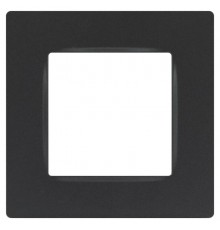 Рамка для розеток и выключателей  Серия 12 12-5201-12 на 1 пост, Классик, графит  Б0067785  ЭРА
