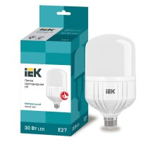 Лампа светодиодная LED 30Вт Е27 230В 4000К HP  LLE-HP-30-230-40-E27  IEK