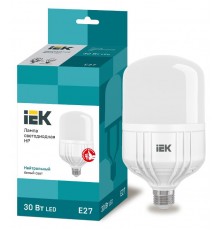 Лампа светодиодная LED 30Вт Е27 230В 4000К HP  LLE-HP-30-230-40-E27  IEK