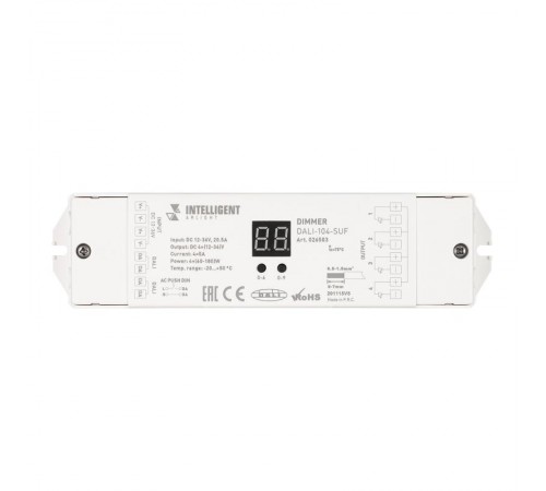 INTELLIGENT ARLIGHT Диммер DALI-104-SUF (12-36V, 4х5А)  026503  Arlight