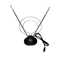 ТB антенна комнатная телескопическая на подставке "Усы + кольцо" (модель RX-100)  34-0100  REXANT