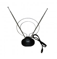 ТB антенна комнатная телескопическая на подставке "Усы + кольцо" (модель RX-100)  34-0100  REXANT