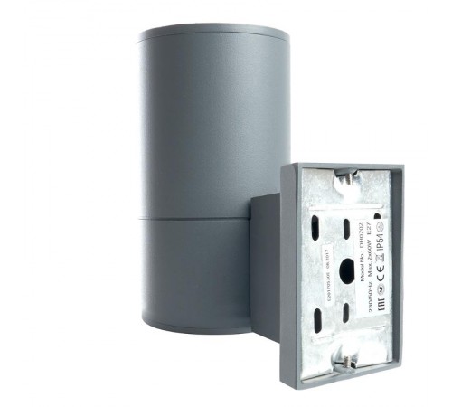 Светильник архитектурный настенный DH0701 230V без лампы E27, 160*155*90 серый, ДЛЯ ЛАМП R63, G45  06297  FERON