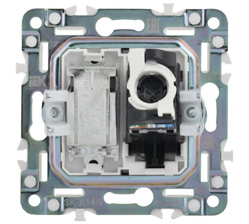 SKANDY Розетка двойная TV+RJ45 кат.6 SK-A15N никель  SK-AK20-2-K50  IEK