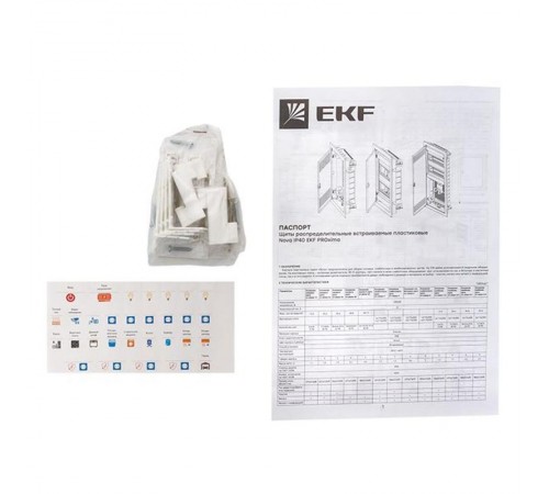 Основание комбинир. щита "Nova" (2 DIN-рейки + 3 монт. платы) 5 габарит IP41 PROxima  nv-cbase-2+3  EKF