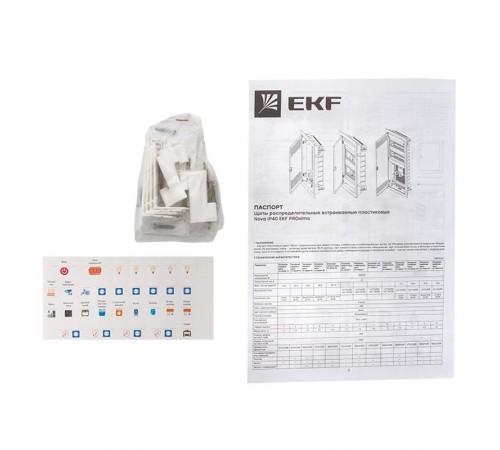 Основание комбинир. щита "Nova" (2 DIN-рейки + 3 монт. платы) 5 габарит IP41 PROxima  nv-cbase-2+3  EKF