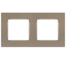Рамка для розеток и выключателей  Серия 12 12-5202-04 на 2 поста, Классик, шампань  Б0067722  ЭРА