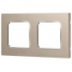 Рамка для розеток и выключателей  Серия 12 12-5202-04 на 2 поста, Классик, шампань  Б0067722  ЭРА