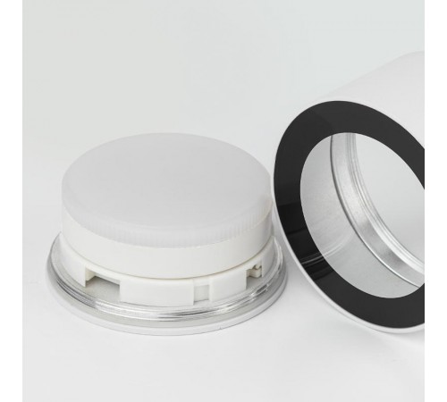 Светильник настенно-потолочный спот OL28 WH/BK GX53, черно-белый, IP44  Б0055581  ЭРА