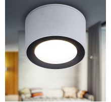 Светильник настенно-потолочный спот OL28 WH/BK GX53, черно-белый, IP44  Б0055581  ЭРА