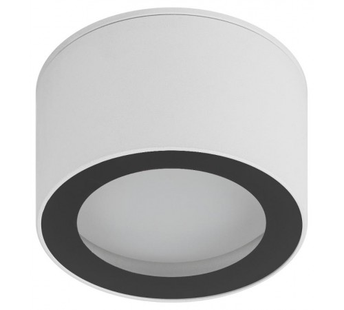 Светильник настенно-потолочный спот OL28 WH/BK GX53, черно-белый, IP44  Б0055581  ЭРА