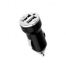 Зарядное устройство в прикуриватель 2 x USB, 1000+2100mA, черное  16-0290  Rexant