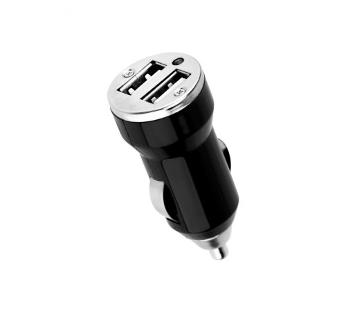 Зарядное устройство в прикуриватель 2 x USB, 1000+2100mA, черное  16-0290  Rexant