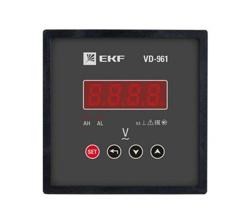Вольтметр VM-D961 цифровой на панель 96х96 однофазный EKF PROxima  vd-961  EKF