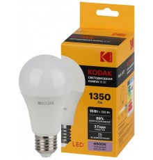 Лампа светодиодная A60-15W-865-E27 15Вт груша холодный дневной свет  Б0057610  Kodak