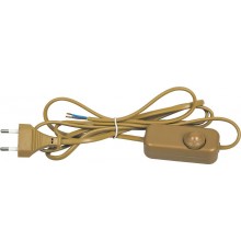 Сетевой шнур DM103-200W 230V 1,5+0,5м (с диммером) золото  23057  FERON