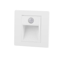 Светильник светодиодный встраиваемый DK1020-WH в стену c ДД и освещенности, IP20, LED 3000, 1Вт, белый, пластик  DK1020-WH  DENKIRS