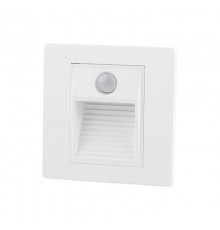 Светильник светодиодный встраиваемый DK1020-WH в стену c ДД и освещенности, IP20, LED 3000, 1Вт, белый, пластик  DK1020-WH  DENKIRS