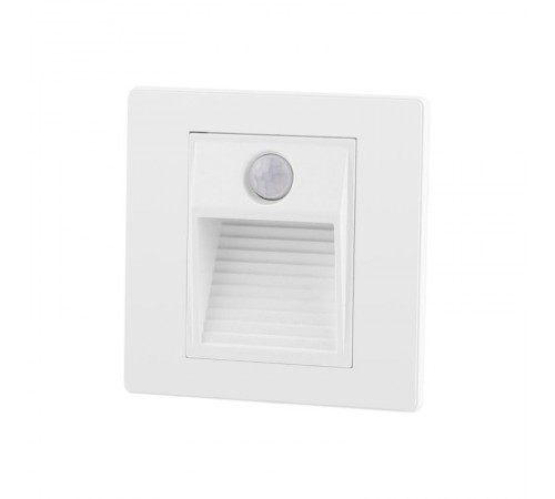 Светильник светодиодный встраиваемый DK1020-WH в стену c ДД и освещенности, IP20, LED 3000, 1Вт, белый, пластик  DK1020-WH  DENKIRS