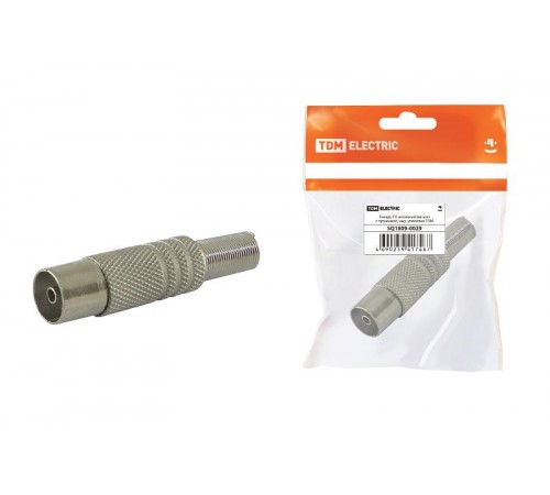 Гнездо TV антенное металл с пружиной, инд. упаковка  SQ1809-0029  TDM
