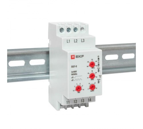 Реле контроля фаз многофункциональное RKF-8 EKF PROxima  rkf-8  EKF