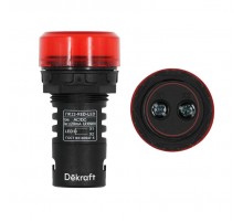 Лампа комм. ADDS 22 мм LED кр. 24В AC/DC ЛK-22   25066DEK  DEKraft