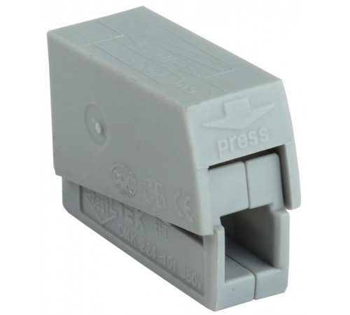 Строительно-монтажная клемма СМК 224-101 (4шт/упак) IEK  UKZ50-101-004  IEK 