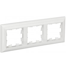 BRITE Рамка 3-ая РУ-3-Бр белый/белый  BR-M32-12-K01  IEK