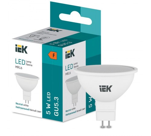 Лампа светодиодная MR16 410lm 4000K GU5  LL-I-MR16-5-230-40-GU5  IEK