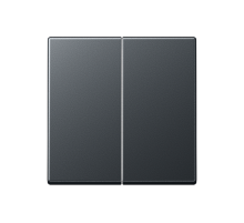 Двойная клавиша для балансирных механизмов выключателей (кнопок), в комплекте с AS90-5HP (крепежный элемент), возможно IP44; термопласт; матовый антра