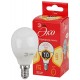 Лампа cветодиодная ECO LED P45-10W-827-E14 (диод, шар, 10Вт, тепл, E14) (10/100/2800)  Б0032968  ЭРА