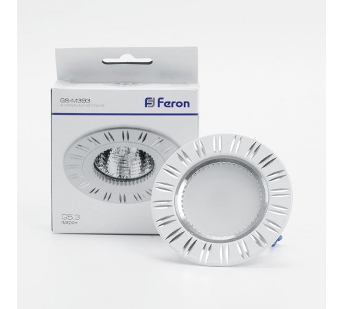 Светильник точечный встраиваемый под лампу GS-M393W MR16 50W G5.3 белый  28343  FERON