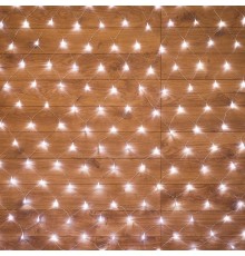 Гирлянда "Сеть" 1,5х1,5м, прозрачный ПВХ, 150 LED Белые  215-125  NEON-NIGHT
