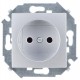 Simon 15 Алюминий Розетка б/з, 16А 250В, винт. зажим  1591431-033  Simon