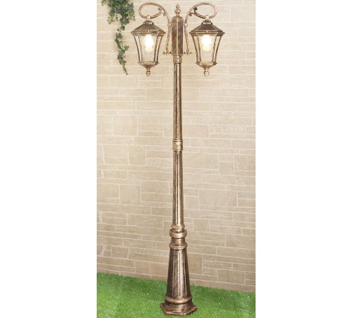 Светильник садово-парковый GLXT-1450F/2 Virgo F/2 черное золото  a031930  Elektrostandard