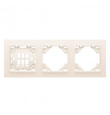 Рамка 3-местная  горизонтальная бежевый Минск EKFERM-G-303-20EKF