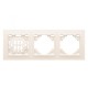 Рамка 3-местная  горизонтальная бежевый Минск EKFERM-G-303-20EKF