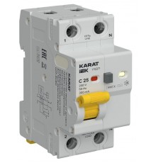 KARAT УЗДП с АВДТ 1P+N C 25А 300мА тип A  KA-DP12-1-025-C-300-A  IEK