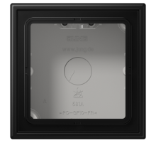 Коробка накладного монтажа 1 пост, с негорючим основанием и встроенной рамкой; дюропласт; черный матовый  LS581ASWM  Jung