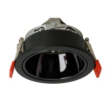 Светильник потолочный встраиваемый, MR16 G5.3, черный + черный хром DL3102  51402  FERON