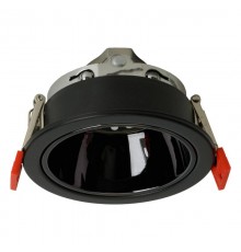 Светильник потолочный встраиваемый, MR16 G5.3, черный + черный хром DL3102  51402  FERON