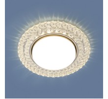 Светильник точечный встраиваемый 3027 GX53 CL прозрачный с подсветкой  a043158  Elektrostandard