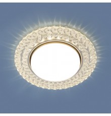 Светильник точечный встраиваемый 3027 GX53 CL прозрачный с подсветкой  a043158  Elektrostandard