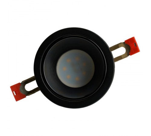 Светильник потолочный встраиваемый, MR16 G5.3, черный + черный хром DL3102  51402  FERON