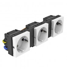 Монтажная рамка MT45V с 3 розетками ( MT45V 3,полиамид,черный) (MT45V 3 3WS V)  7408697  OBO Bettermann